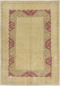 Vintage Turkish Hand-Knotted Rug - 6' 6" x 9'  (78" x 108")