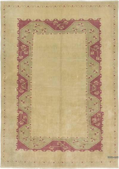 Vintage Turkish Hand-Knotted Rug - 6' 6" x 9'  (78" x 108")