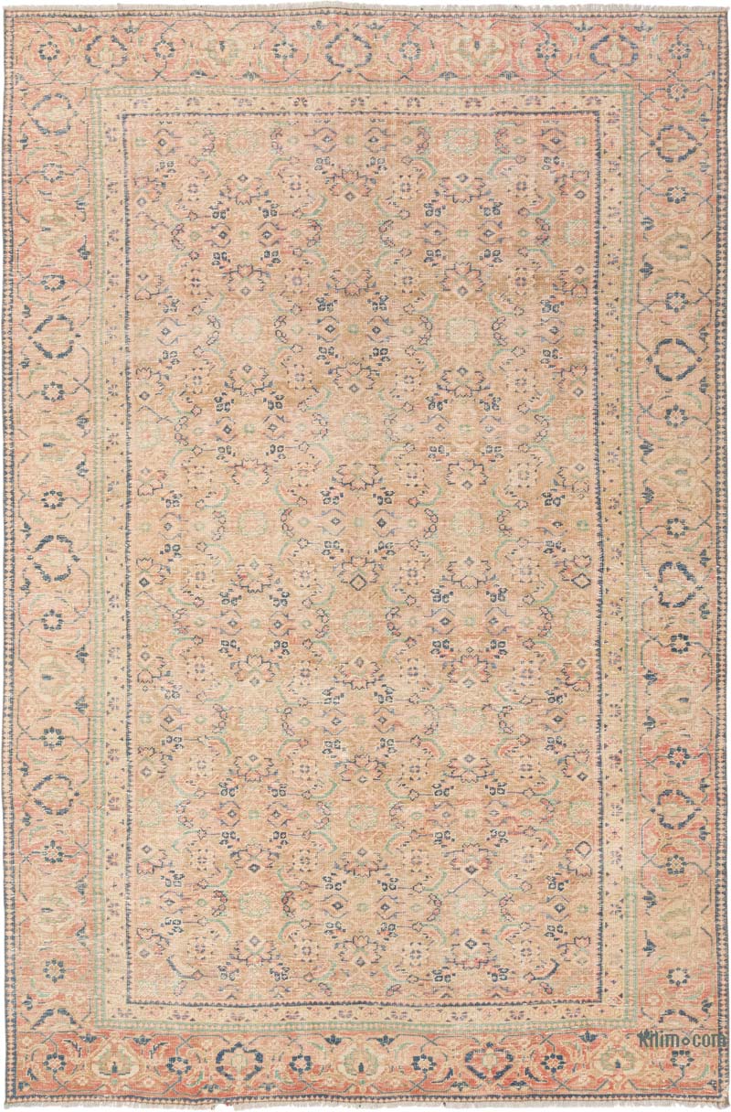 Alfombra Vintage Turca Anudada a Mano - 202 cm x 301 cm - K0084164
