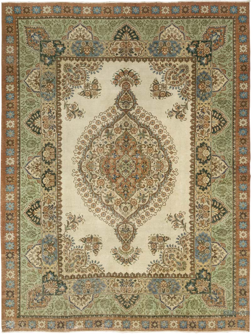 Vintage Hand-Knotted Oriental Rug - 9' 1" x 12' 1" (109" x 145") - K0084166