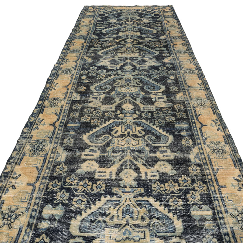 Vintage Oriental Hand-Knotted Runner - 3' 11" x 15' 9" (47" x 189") - K0084170