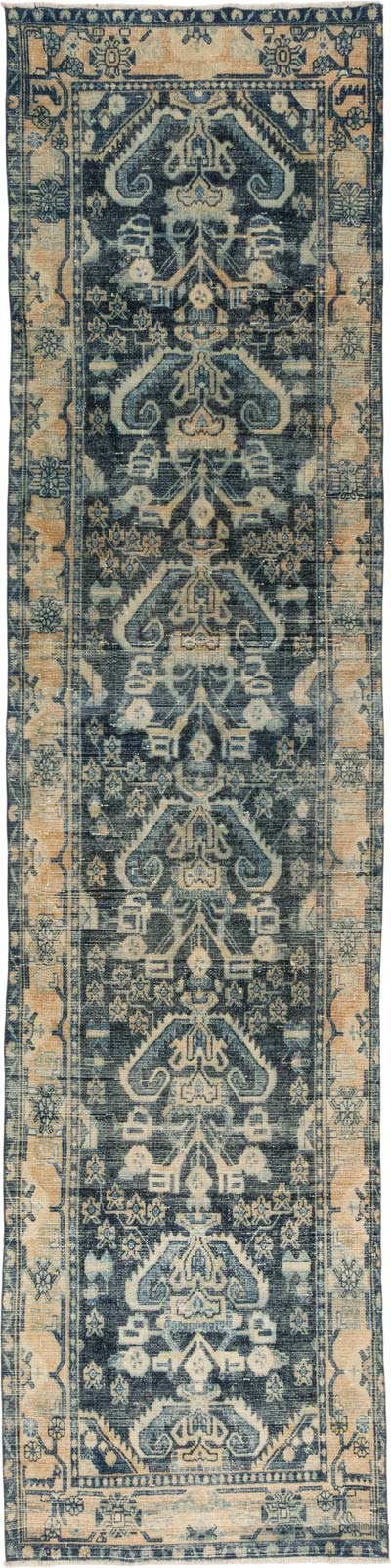 Vintage Oriental Hand-Knotted Runner - 3' 11" x 15' 9" (47" x 189")