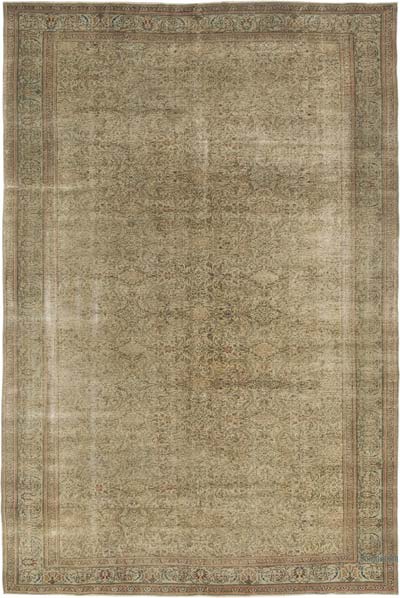 Vintage Hand-Knotted Oriental Rug - 7' 7" x 11' 2" (91" x 134")