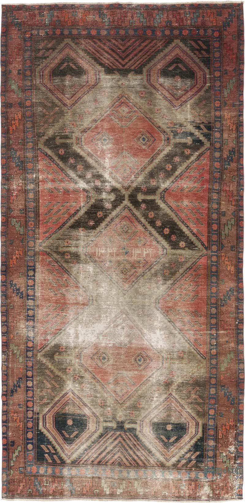 Vintage Turkish Hand-Knotted Rug - 4' 11" x 10' 3" (59" x 123") - K0084176
