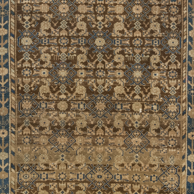 Vintage Oriental Hand-Knotted Runner - 3' 9" x 13' 4" (45" x 160") - K0084179