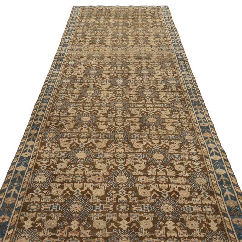 Vintage Oriental Hand-Knotted Runner - 3' 9" x 13' 4" (45" x 160") - K0084179