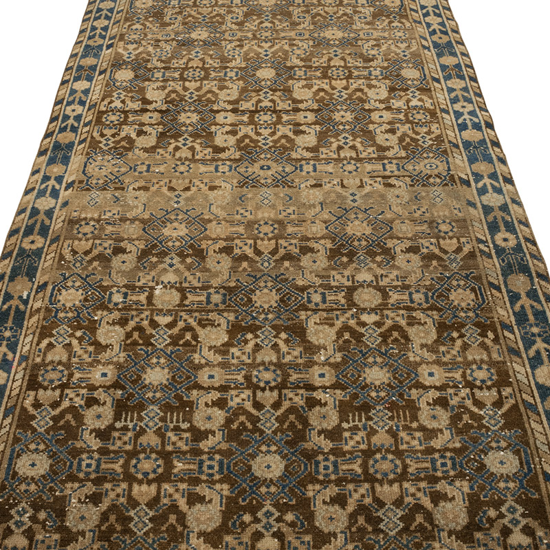 Vintage Oriental Hand-Knotted Runner - 3' 9" x 13' 4" (45" x 160") - K0084179