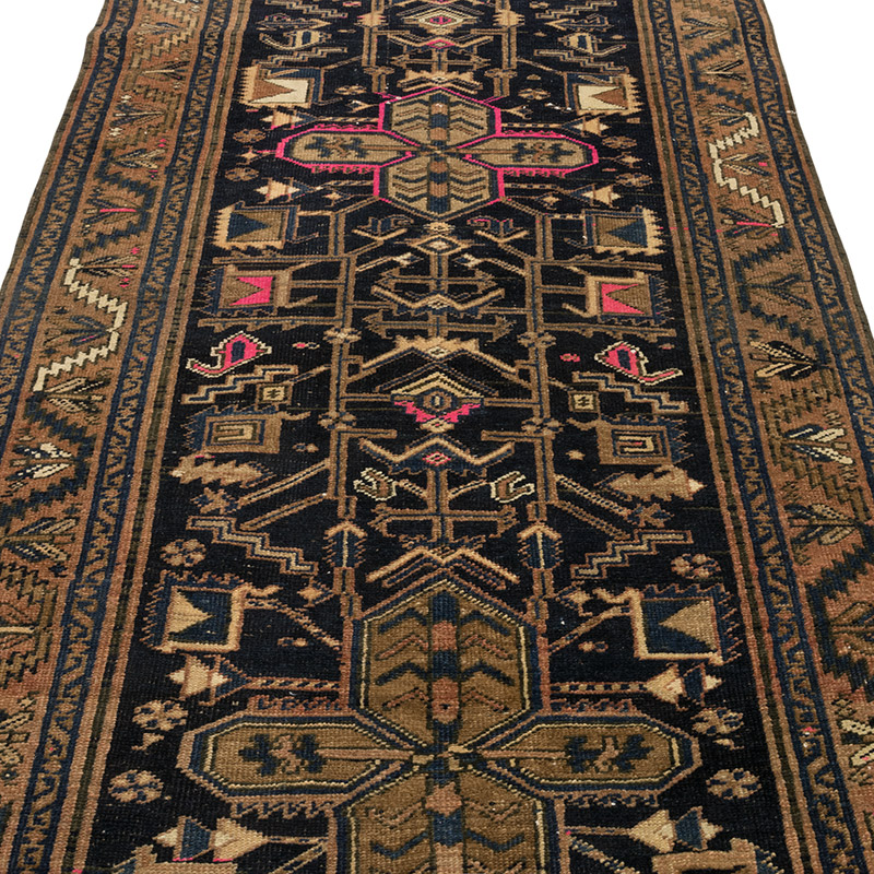 Vintage Oriental Hand-Knotted Runner - 3' 6" x 11' 8" (42" x 140") - K0084180