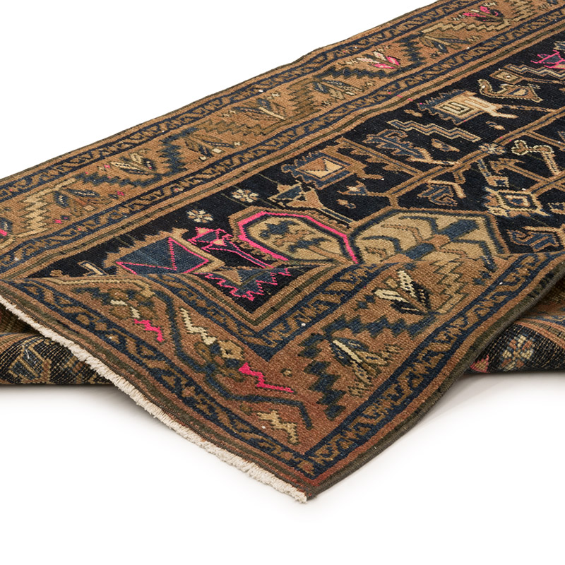 Vintage Oriental Hand-Knotted Runner - 3' 6" x 11' 8" (42" x 140") - K0084180
