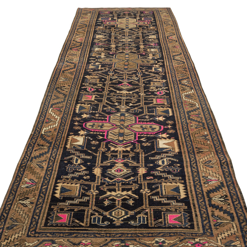 Vintage Oriental Hand-Knotted Runner - 3' 6" x 11' 8" (42" x 140") - K0084180