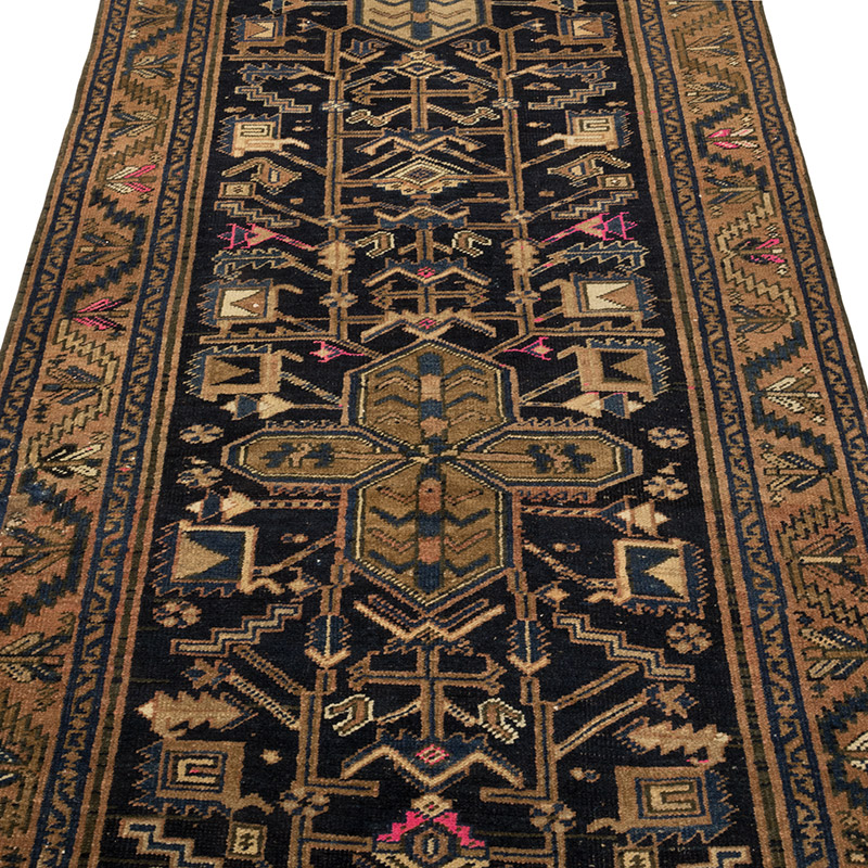 Vintage Oriental Hand-Knotted Runner - 3' 6" x 11' 8" (42" x 140") - K0084180