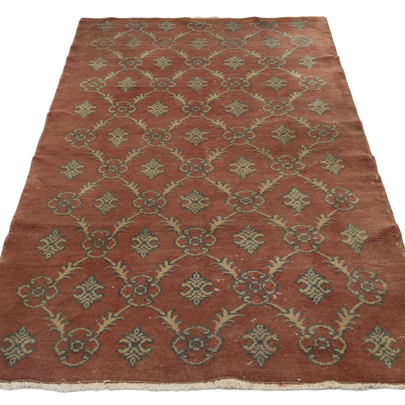 Alfombra Vintage Turca Anudada a Mano - 86 cm x 182 cm - K0084186