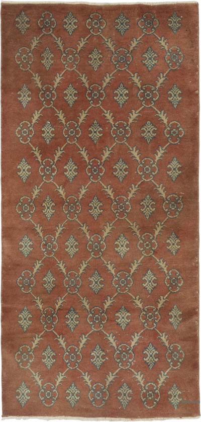 El Dokuma Vintage Halı - 86 cm x 182 cm