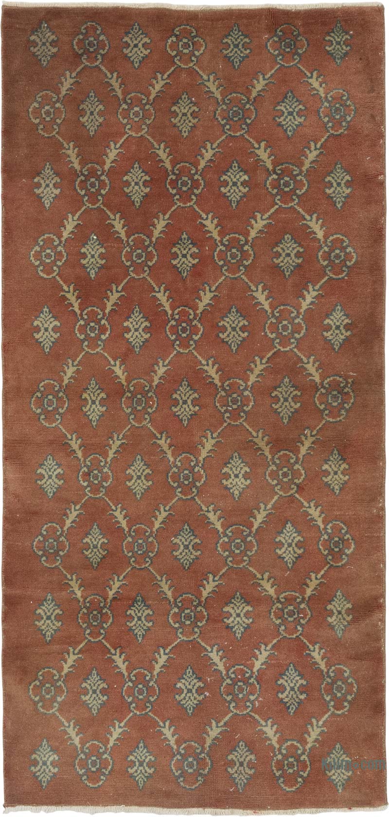 Alfombra Vintage Turca Anudada a Mano - 86 cm x 182 cm - K0084186