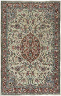 Vintage Turkish Hand-Knotted Rug - 6' 4" x 9' 11" (76" x 119")