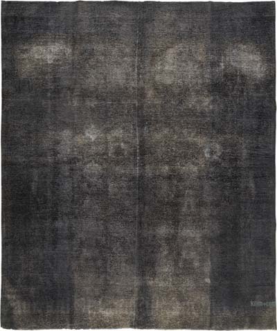 Overdyed Vintage El Dokuma Oryantal Hali - 277 cm x 328 cm