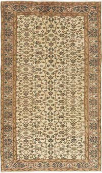 Vintage Turkish Hand-Knotted Rug - 4' 8" x 7' 10" (56" x 94")