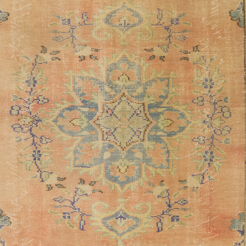 Alfombra Vintage Turca Anudada a Mano - 203 cm x 324 cm - K0084194