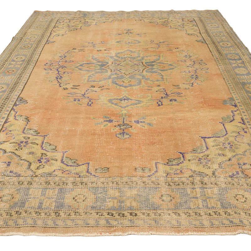 Alfombra Vintage Turca Anudada a Mano - 203 cm x 324 cm - K0084194