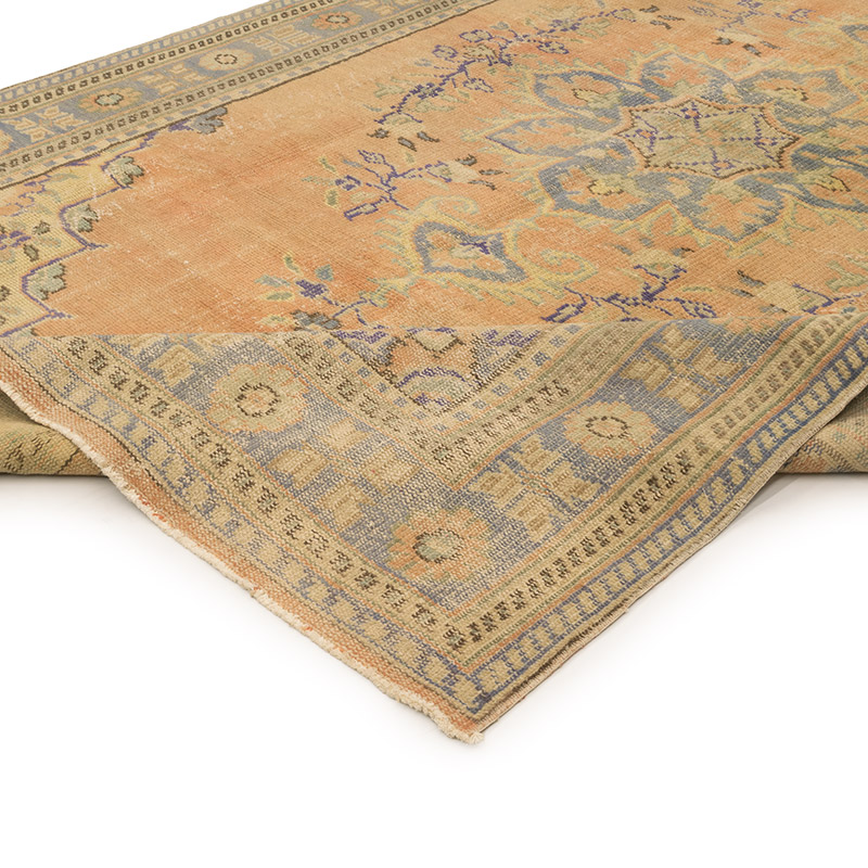 Alfombra Vintage Turca Anudada a Mano - 203 cm x 324 cm - K0084194