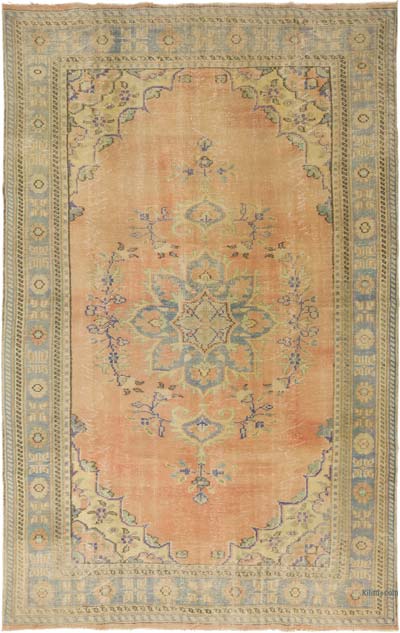Alfombra Vintage Turca Anudada a Mano - 203 cm x 324 cm