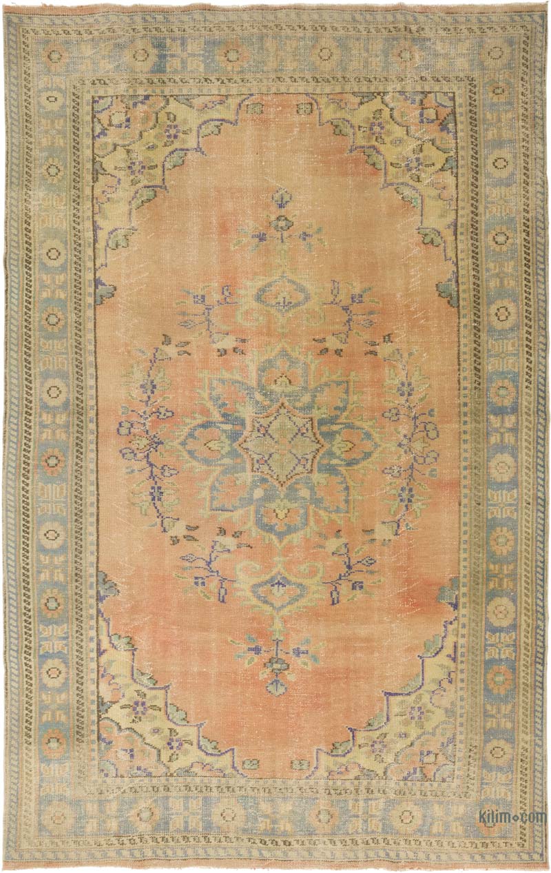 Alfombra Vintage Turca Anudada a Mano - 203 cm x 324 cm - K0084194