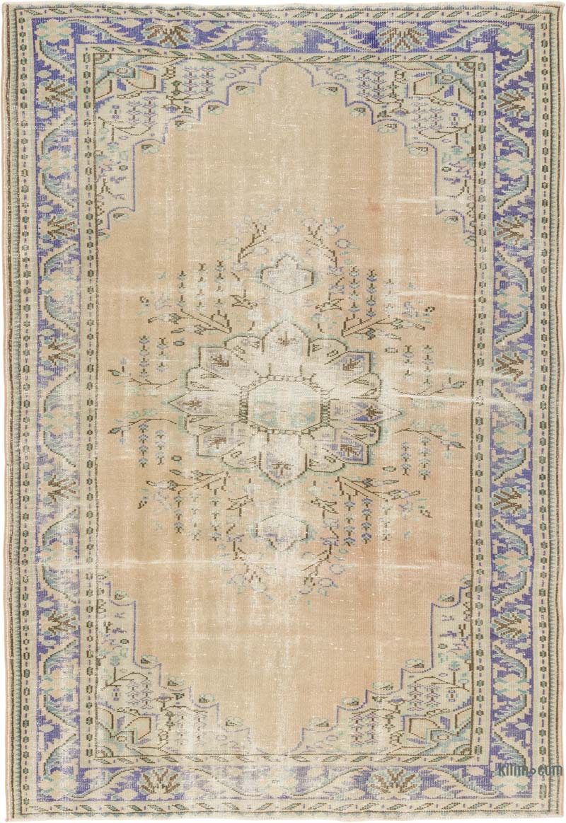 Vintage Turkish Hand-Knotted Rug - 6' 6" x 9' 5" (78" x 113") - K0084201