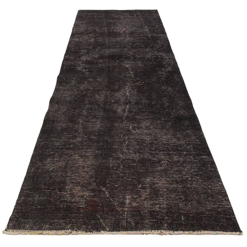 Boyalı El Dokuma Vintage Halı Yolluk - 94 cm x 353 cm - K0084203