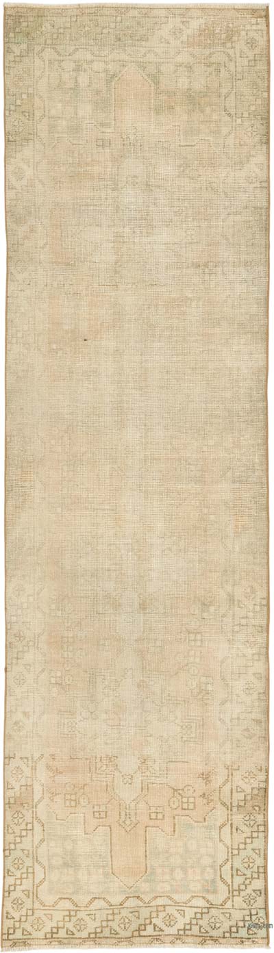 Pasillo Vintage Turco Anudado a Mano - 87 cm x 303 cm