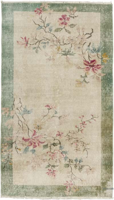 Alfombra Vintage Turca Anudada a Mano - 82 cm x 142 cm