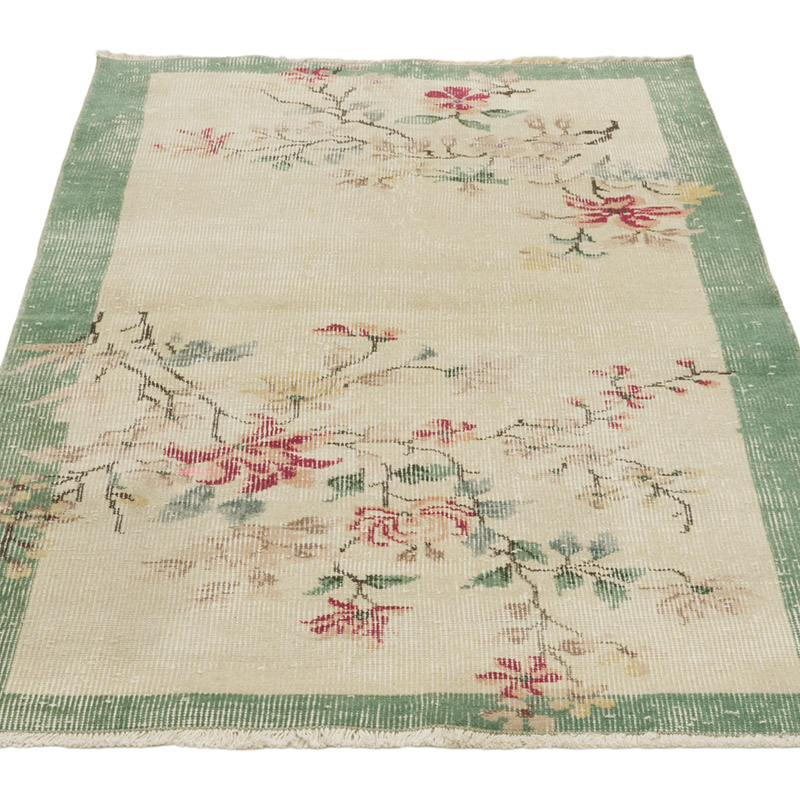 Alfombra Vintage Turca Anudada a Mano - 80 cm x 136 cm - K0084207