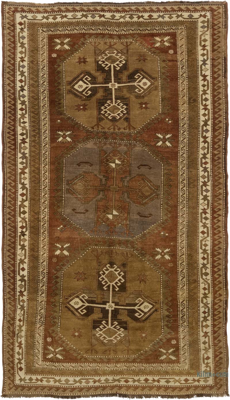 Vintage Turkish Hand-Knotted Rug - 6' 8" x 11' 3" (80" x 135") - K0084209