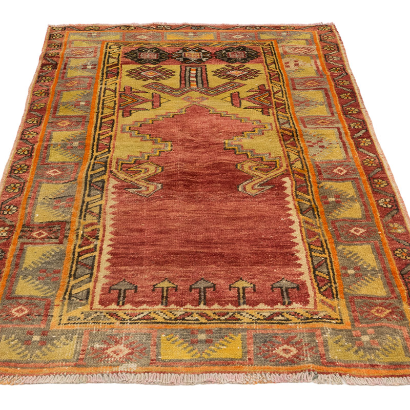 Vintage Turkish Hand-Knotted Rug - 2' 11" x 5' 3" (35" x 63") - K0084212
