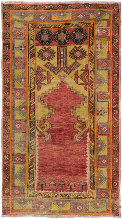 Vintage Turkish Hand-Knotted Rug - 2' 11" x 5' 3" (35" x 63")