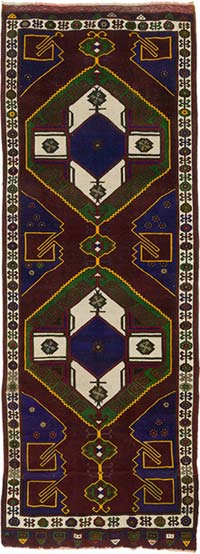 Vintage Turkish Hand-Knotted Rug - 4' 7" x 12' 8" (55" x 152")