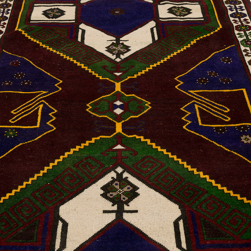 Alfombra Vintage Turca Anudada a Mano - 140 cm x 385 cm - K0084213