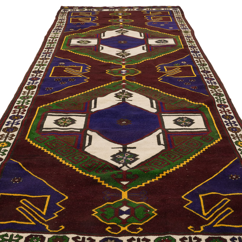 Alfombra Vintage Turca Anudada a Mano - 140 cm x 385 cm - K0084213