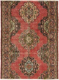 Vintage Turkish Hand-Knotted Rug - 4' 11" x 6' 9" (59" x 81")