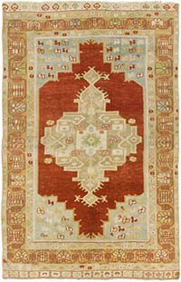 Alfombra Vintage Turca Anudada a Mano - 125 cm x 193 cm