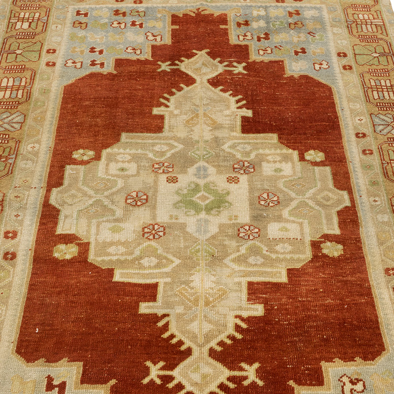 Alfombra Vintage Turca Anudada a Mano - 125 cm x 193 cm - K0084222