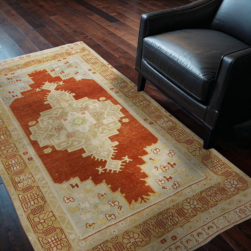 Alfombra Vintage Turca Anudada a Mano - 125 cm x 193 cm - K0084222