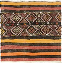 Vintage Malatya Kilim Rug - 4' 3" x 4' 2" (51" x 50")