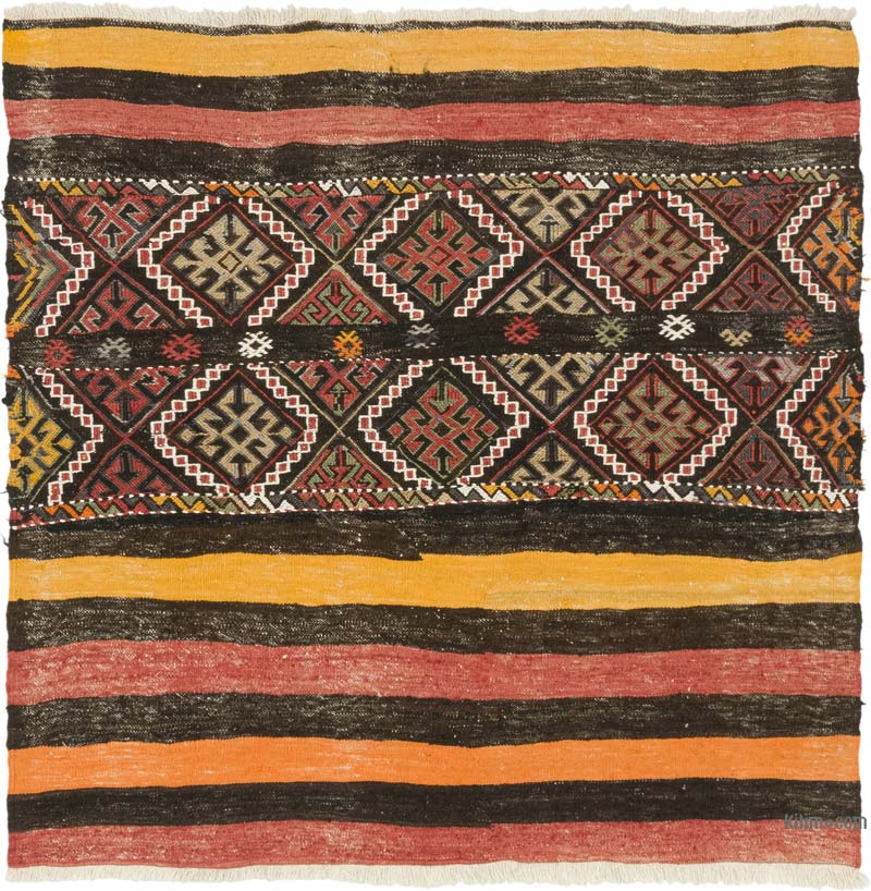 Vintage Malatya Kilim Rug - 4' 3" x 4' 2" (51" x 50") - K0084227