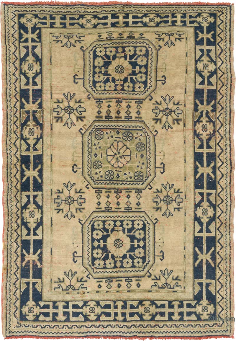 Alfombra Vintage Turca Anudada a Mano - 154 cm x 209 cm - K0084230