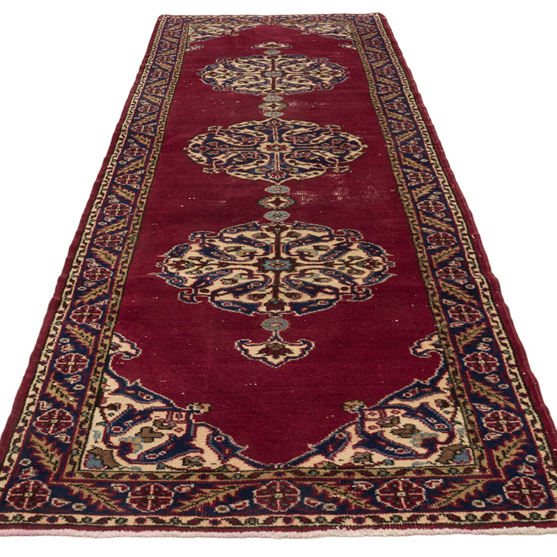 Pasillo Vintage Turco Anudado a Mano - 100 cm x 315 cm - K0084231