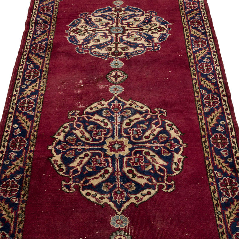 Pasillo Vintage Turco Anudado a Mano - 100 cm x 315 cm - K0084231