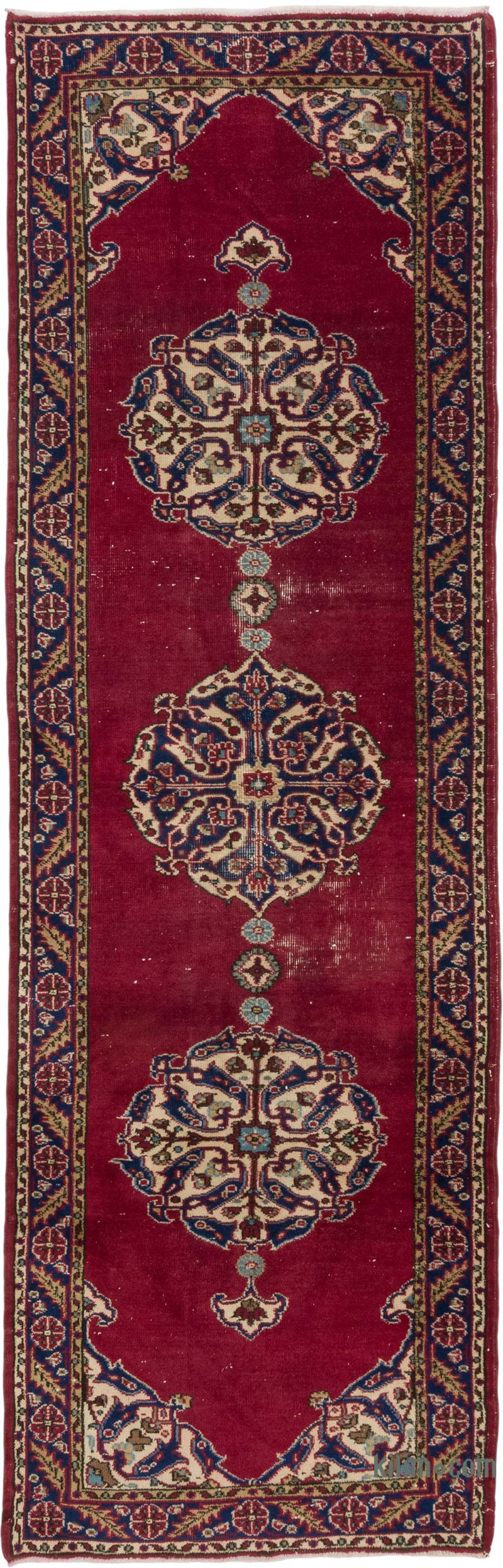 Pasillo Vintage Turco Anudado a Mano - 100 cm x 315 cm - K0084231