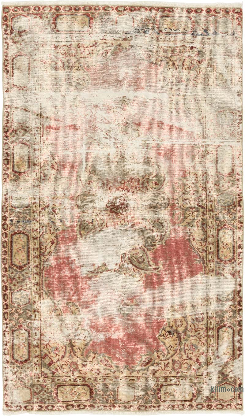 Alfombra Vintage Turca Anudada a Mano - 101 cm x 170 cm - K0084232