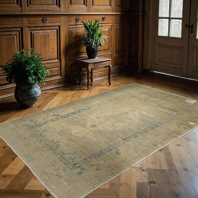 Alfombra Vintage Turca Anudada a Mano - 157 cm x 241 cm - K0084268