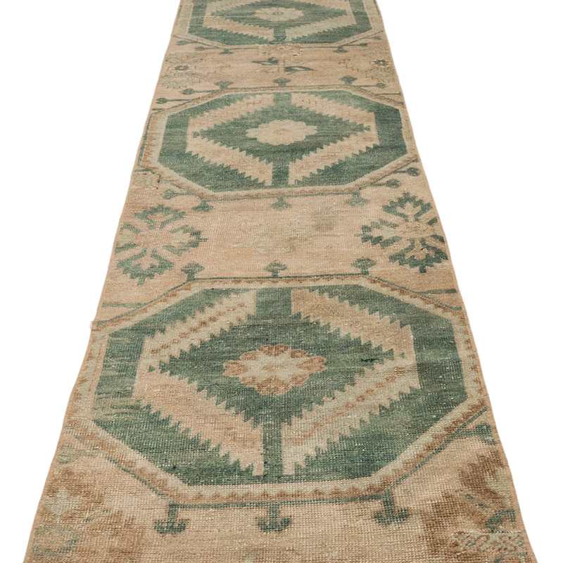 Vintage Turkish Hand-Knotted Runner - 2' 4" x 12' 3" (28" x 147") - K0084270